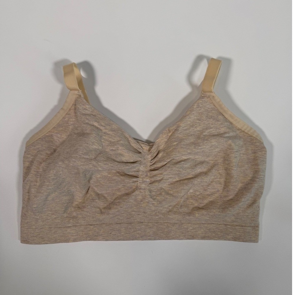 Kindred Bravely Sublime Hands-Free Pumping Bra Oatmeal Heather Large Busty